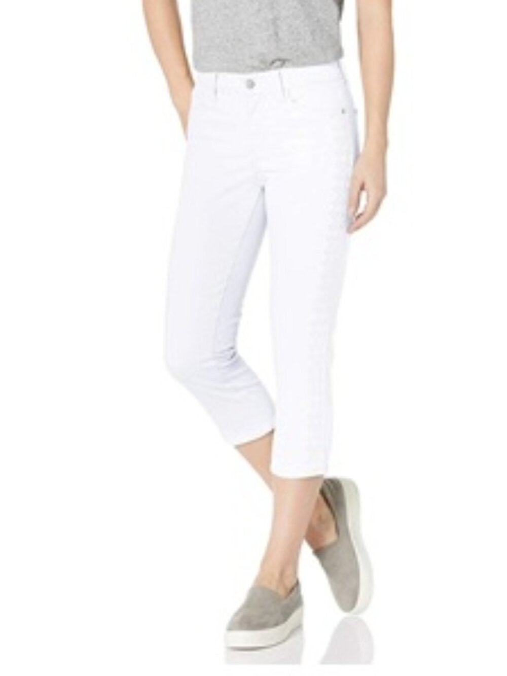 NYDJ Alina Capri Lift X Tuck Jeans Optic White Women Plus Size 24W Nwt